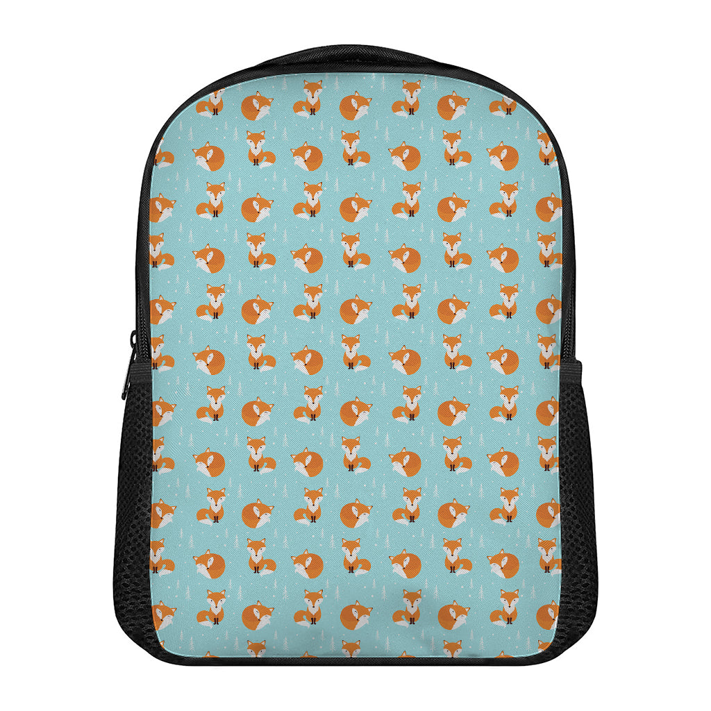Winter Fox Pattern Print Casual Backpack