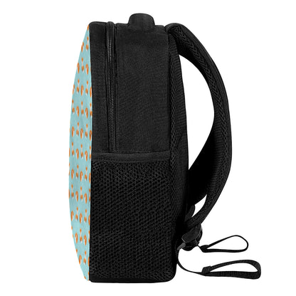 Winter Fox Pattern Print Casual Backpack