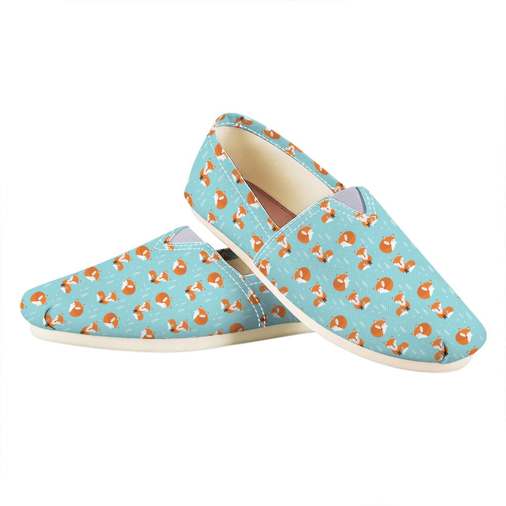 Winter Fox Pattern Print Casual Shoes