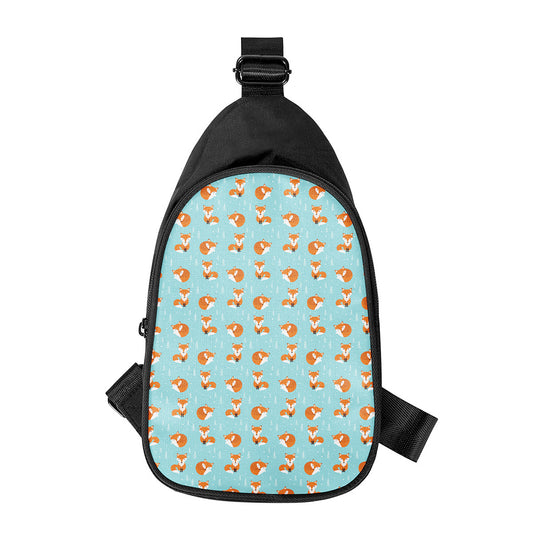 Winter Fox Pattern Print Chest Bag