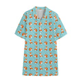Winter Fox Pattern Print Cotton Hawaiian Shirt