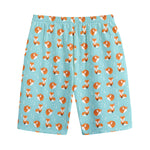Winter Fox Pattern Print Cotton Shorts