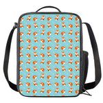 Winter Fox Pattern Print Crossbody Lunch Bag