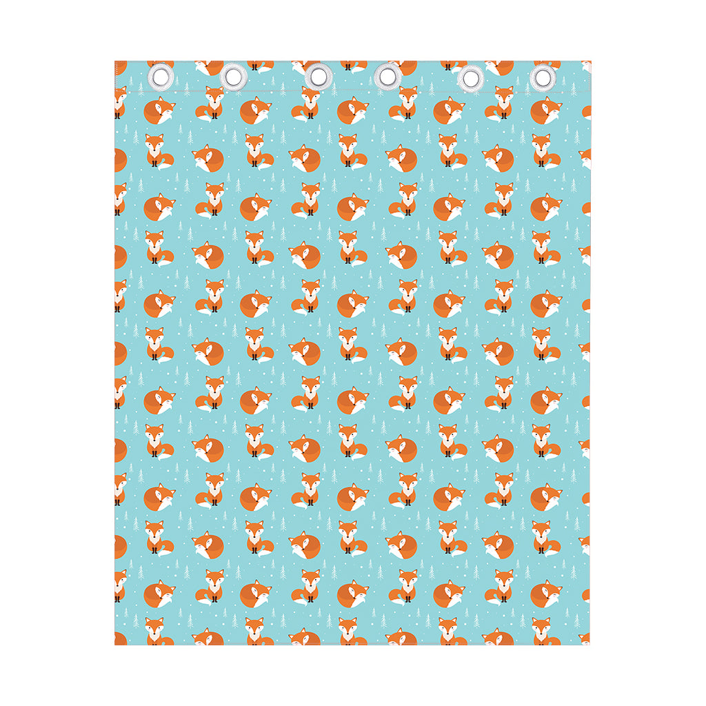Winter Fox Pattern Print Curtain