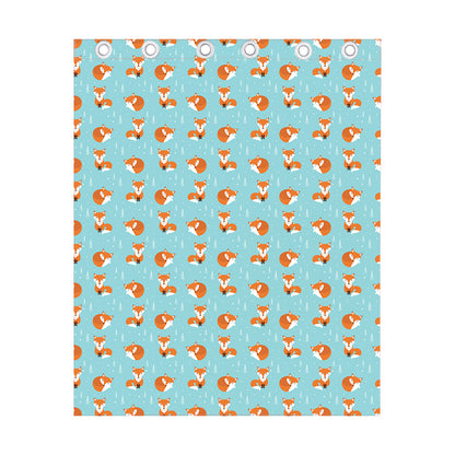 Winter Fox Pattern Print Curtain