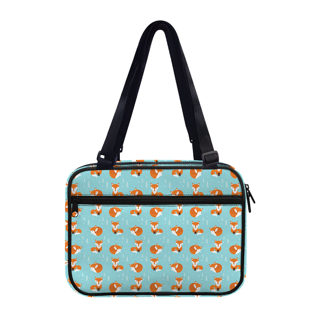 Winter Fox Pattern Print Double Strap Bible Bag
