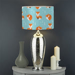 Winter Fox Pattern Print Drum Lamp Shade