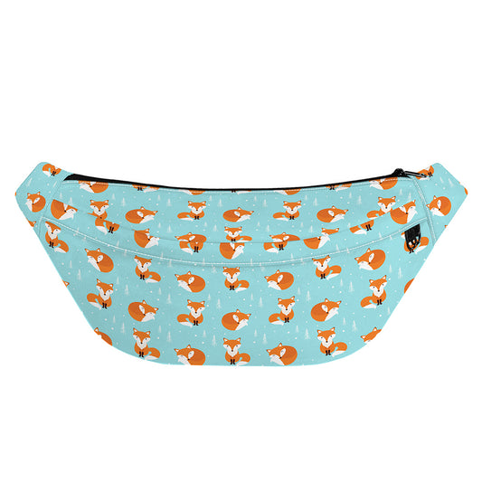 Winter Fox Pattern Print Fanny Pack