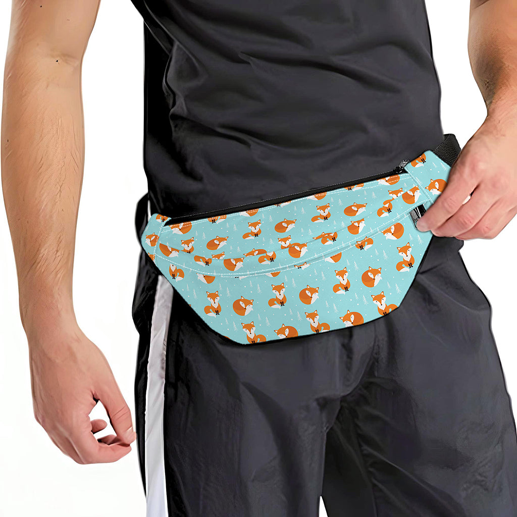 Winter Fox Pattern Print Fanny Pack