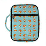 Winter Fox Pattern Print Front Pocket Bible Bag