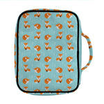 Winter Fox Pattern Print Front Pocket Bible Bag