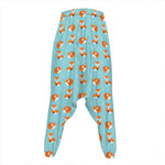 Winter Fox Pattern Print Hammer Pants