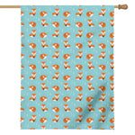 Winter Fox Pattern Print House Flag