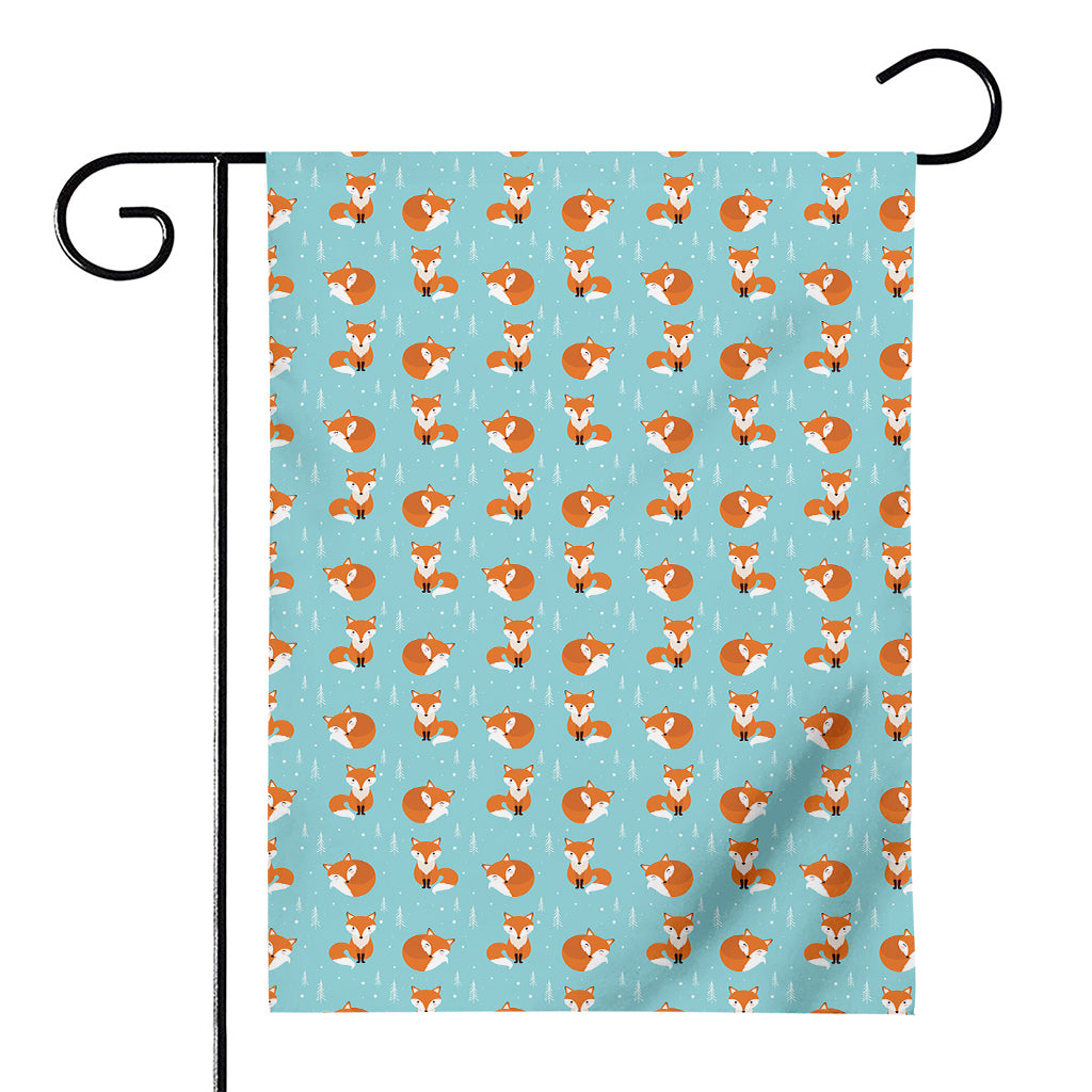 Winter Fox Pattern Print House Flag