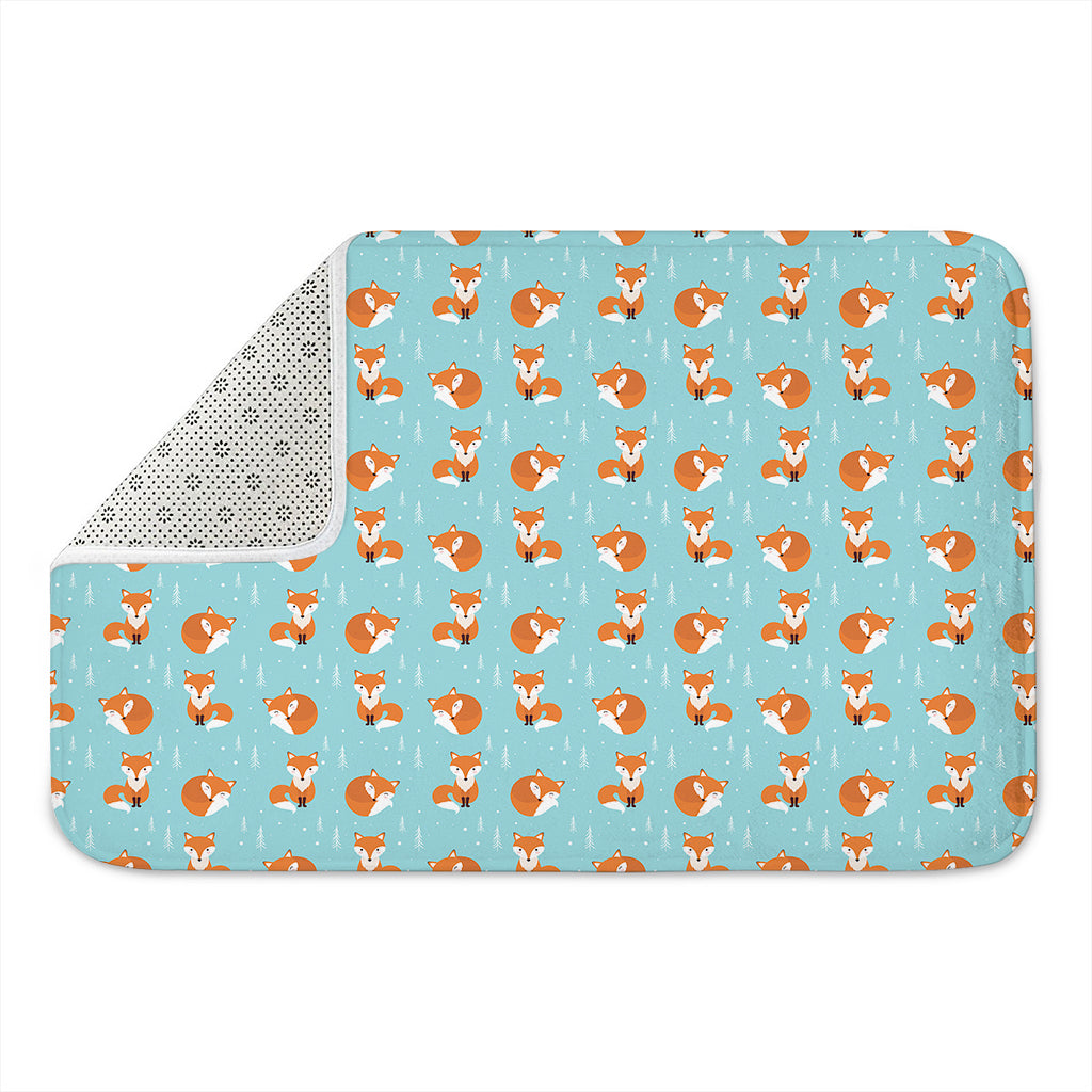 Winter Fox Pattern Print Indoor Door Mat