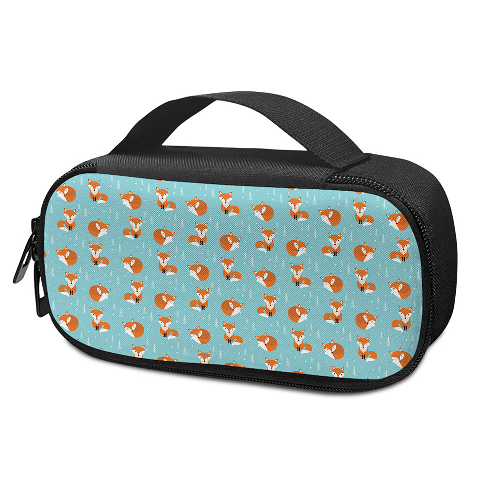 Winter Fox Pattern Print Insulin Cooler Travel Case
