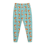 Winter Fox Pattern Print Jogger Pants