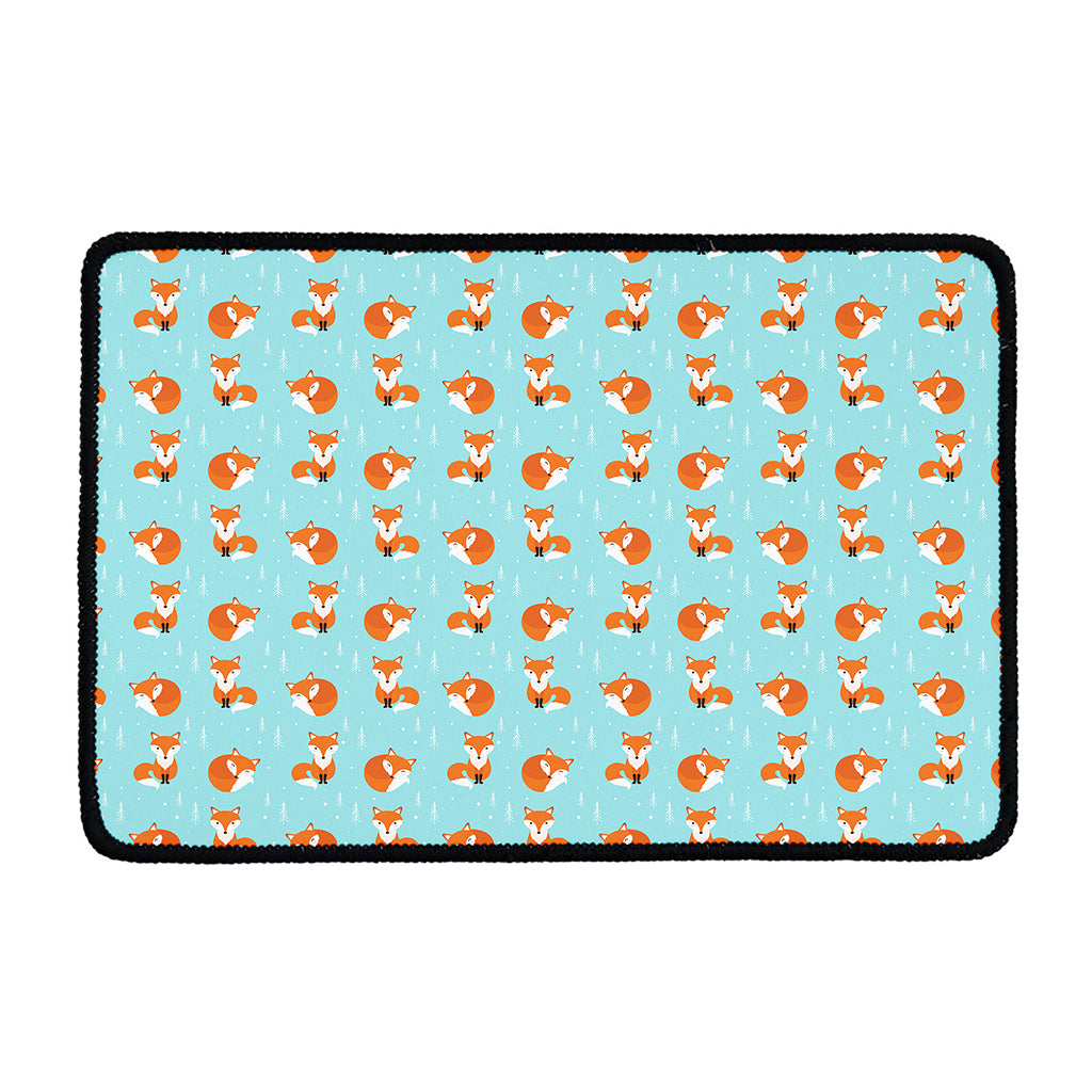 Winter Fox Pattern Print Kitchen Mat