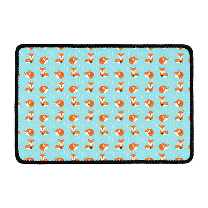 Winter Fox Pattern Print Kitchen Mat