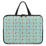 Winter Fox Pattern Print Laptop Sleeve With Handle