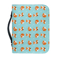 Winter Fox Pattern Print Leather Bible Cover