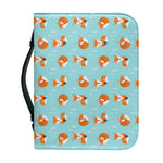 Winter Fox Pattern Print Leather Bible Cover