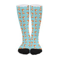 Winter Fox Pattern Print Long Socks