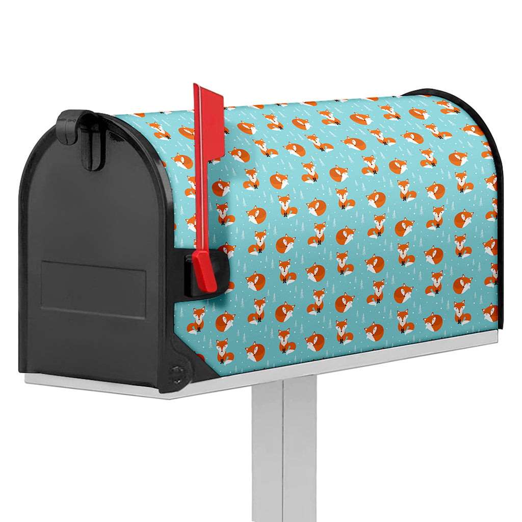 Winter Fox Pattern Print Mailbox Cover