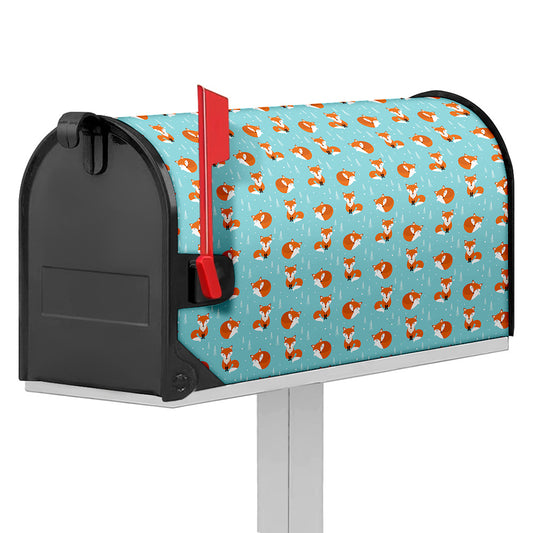 Winter Fox Pattern Print Mailbox Cover