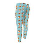 Winter Fox Pattern Print Men's Compression Pants