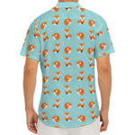 Winter Fox Pattern Print Men's Deep V-Neck Shirt