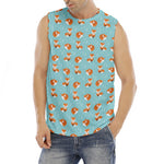 Winter Fox Pattern Print Men's Fitness Tank Top