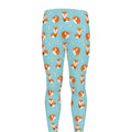 Winter Fox Pattern Print Men's Leggings
