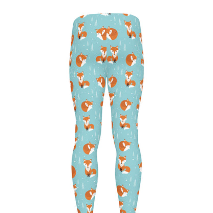 Winter Fox Pattern Print Men's leggings