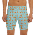Winter Fox Pattern Print Men's Long Boxer Briefs