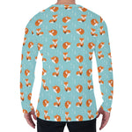 Winter Fox Pattern Print Men's Long Sleeve T-Shirt