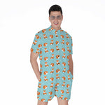Winter Fox Pattern Print Men's Rompers