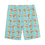Winter Fox Pattern Print Men's Sports Shorts