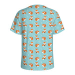 Winter Fox Pattern Print Men's Sports T-Shirt
