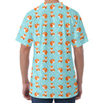 Winter Fox Pattern Print Men's Velvet T-Shirt
