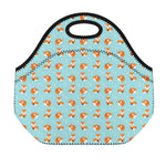 Winter Fox Pattern Print Neoprene Lunch Bag