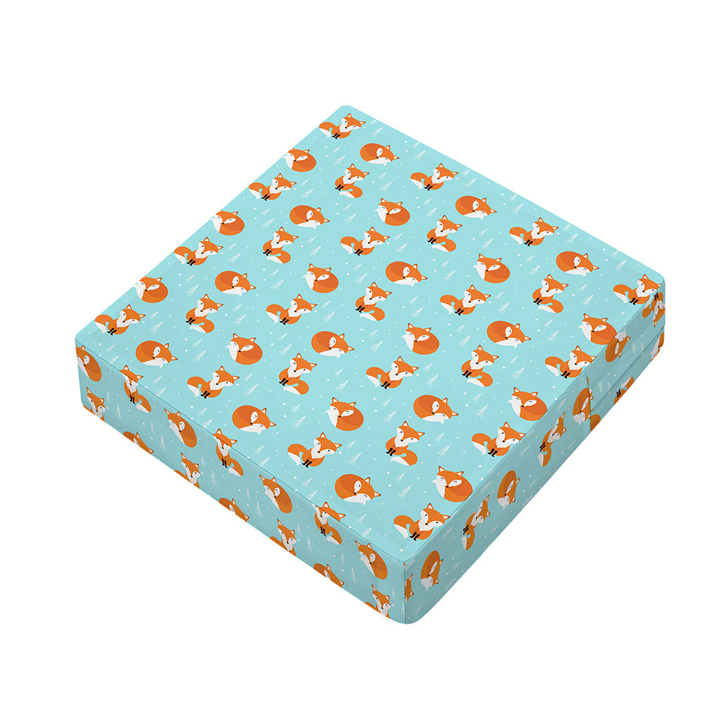 Winter Fox Pattern Print Outdoor Seat Cushion Cover