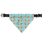 Winter Fox Pattern Print Over The Collar Dog Bandana