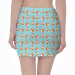 Winter Fox Pattern Print Pencil Mini Skirt