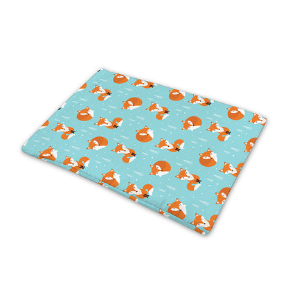 Winter Fox Pattern Print Pet Cooling Mat Cover
