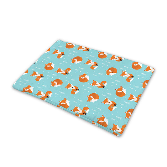 Winter Fox Pattern Print Pet Cooling Mat Cover