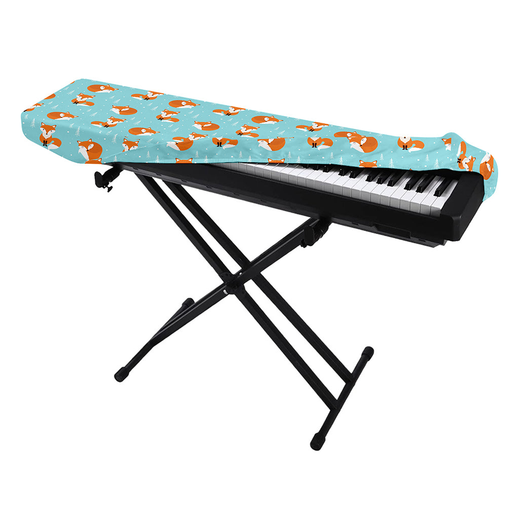 Winter Fox Pattern Print Piano Keyboard Cover