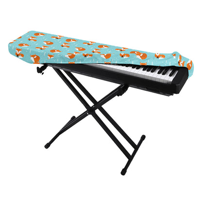 Winter Fox Pattern Print Piano Keyboard Cover