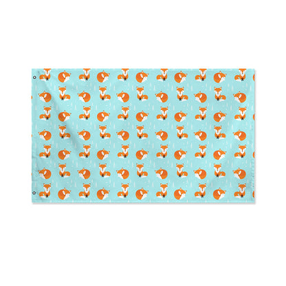 Winter Fox Pattern Print Polyester Flag