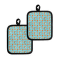 Winter Fox Pattern Print Pot Holders